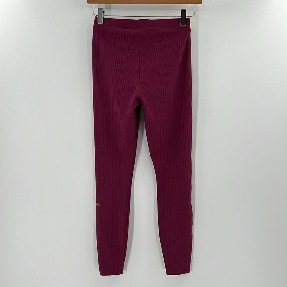 Alo Yoga Women's Ribbed Leggings - Raspberry - Small - Picture 6 of 6